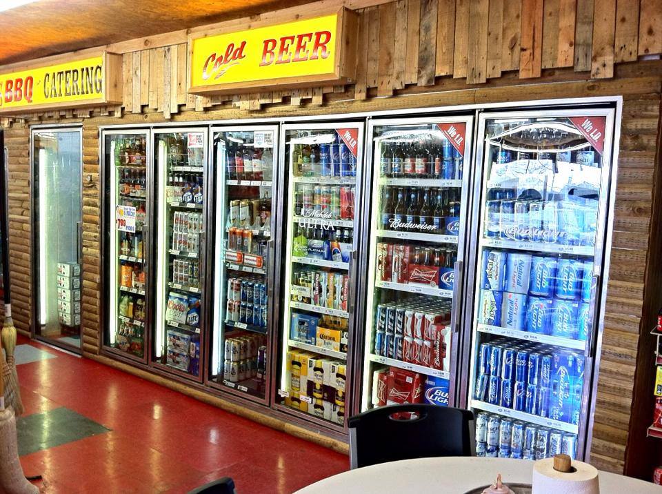 Rose's Bar-b-q indoor beverage service coolers in Hattiesburg, MS
